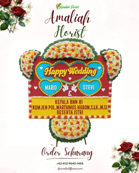 Papan Bunga Pernikahan Mantuil